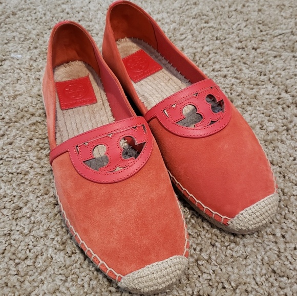 tory burch orange espadrilles
